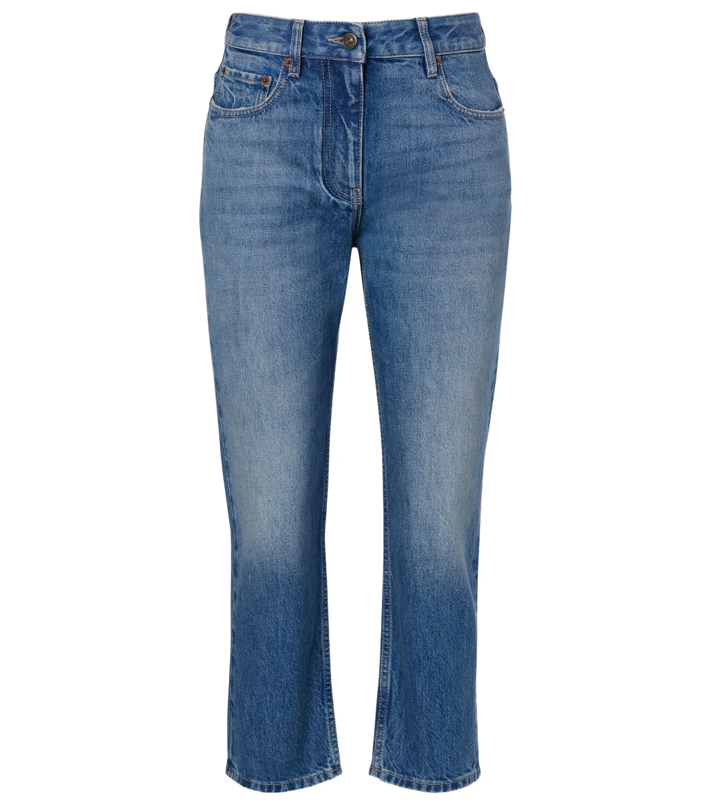 Cropped faded straight jeans Cropped faded straight jeans