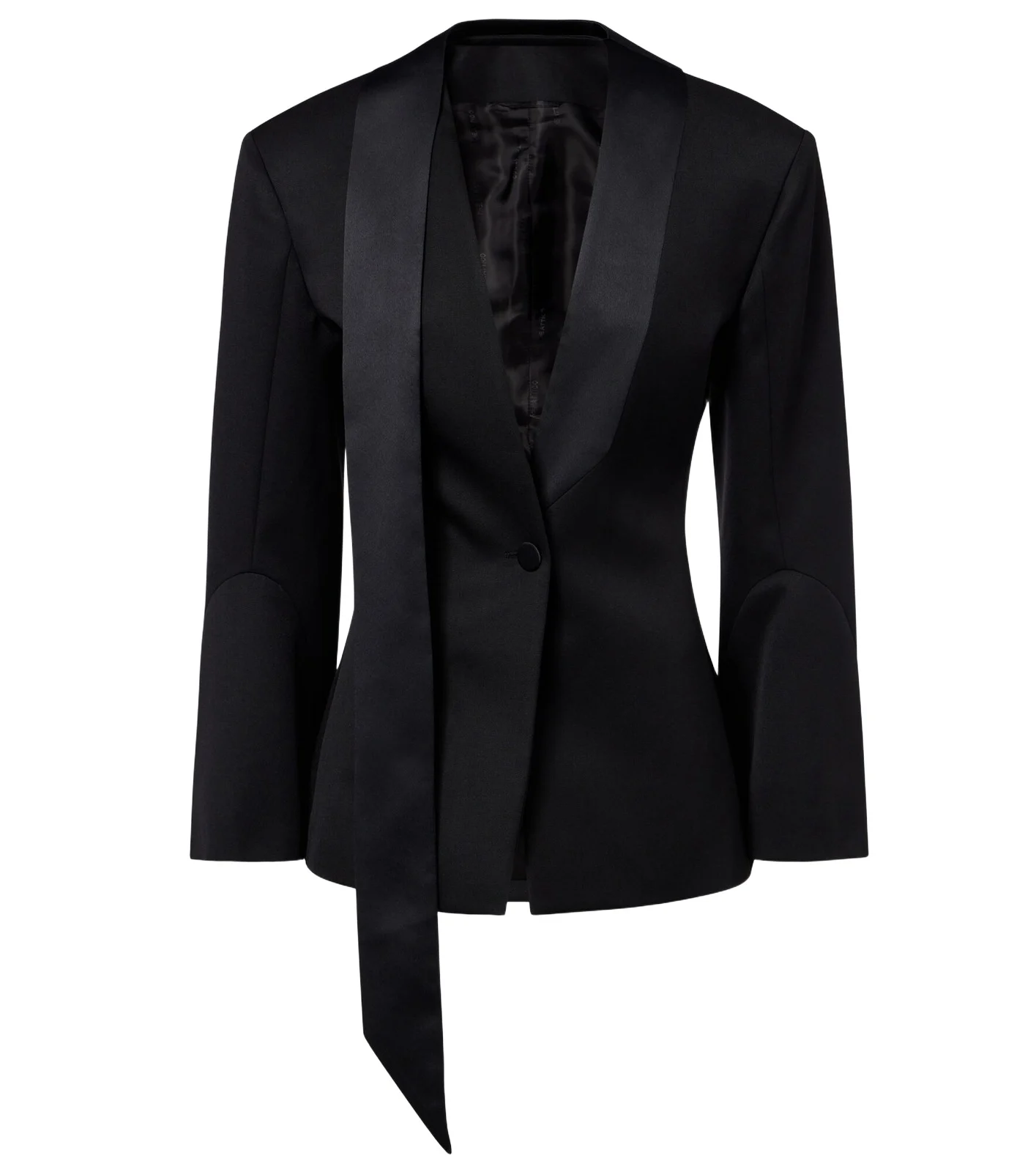 Satin-trimmed virgin wool blazer Satin-trimmed virgin wool blazer