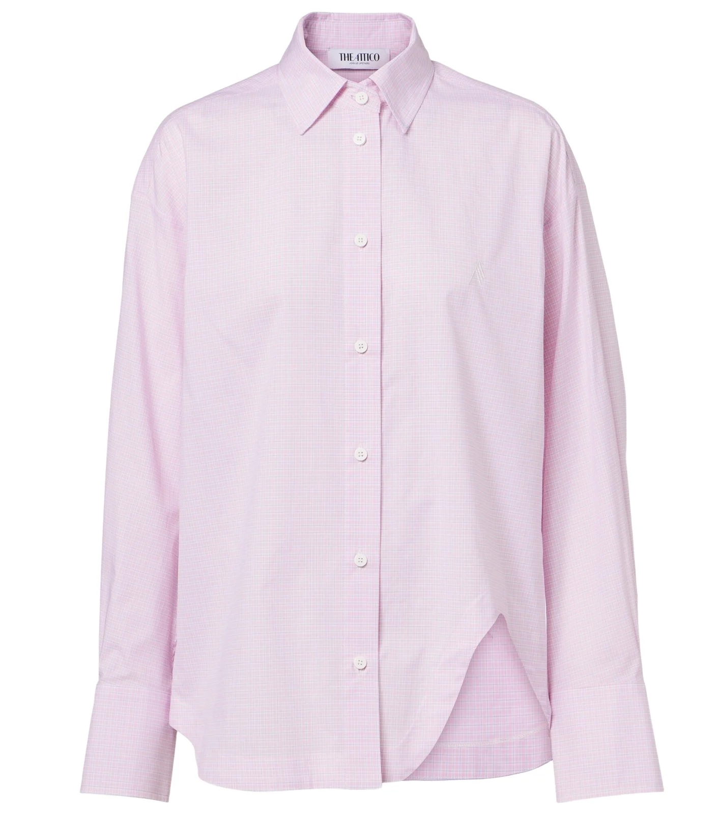 The Attico Diana oversized checked cotton shirt