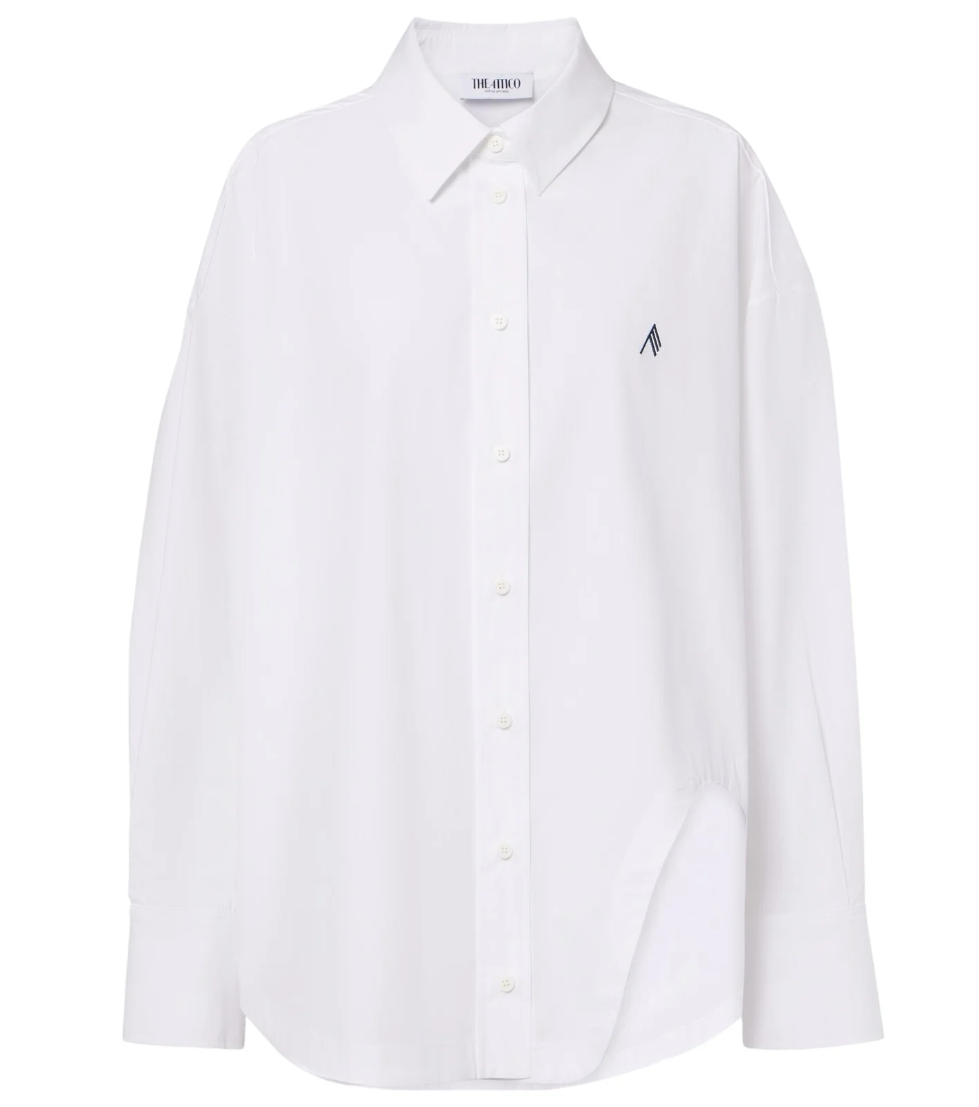 The Attico Asymmetric cotton poplin shirt