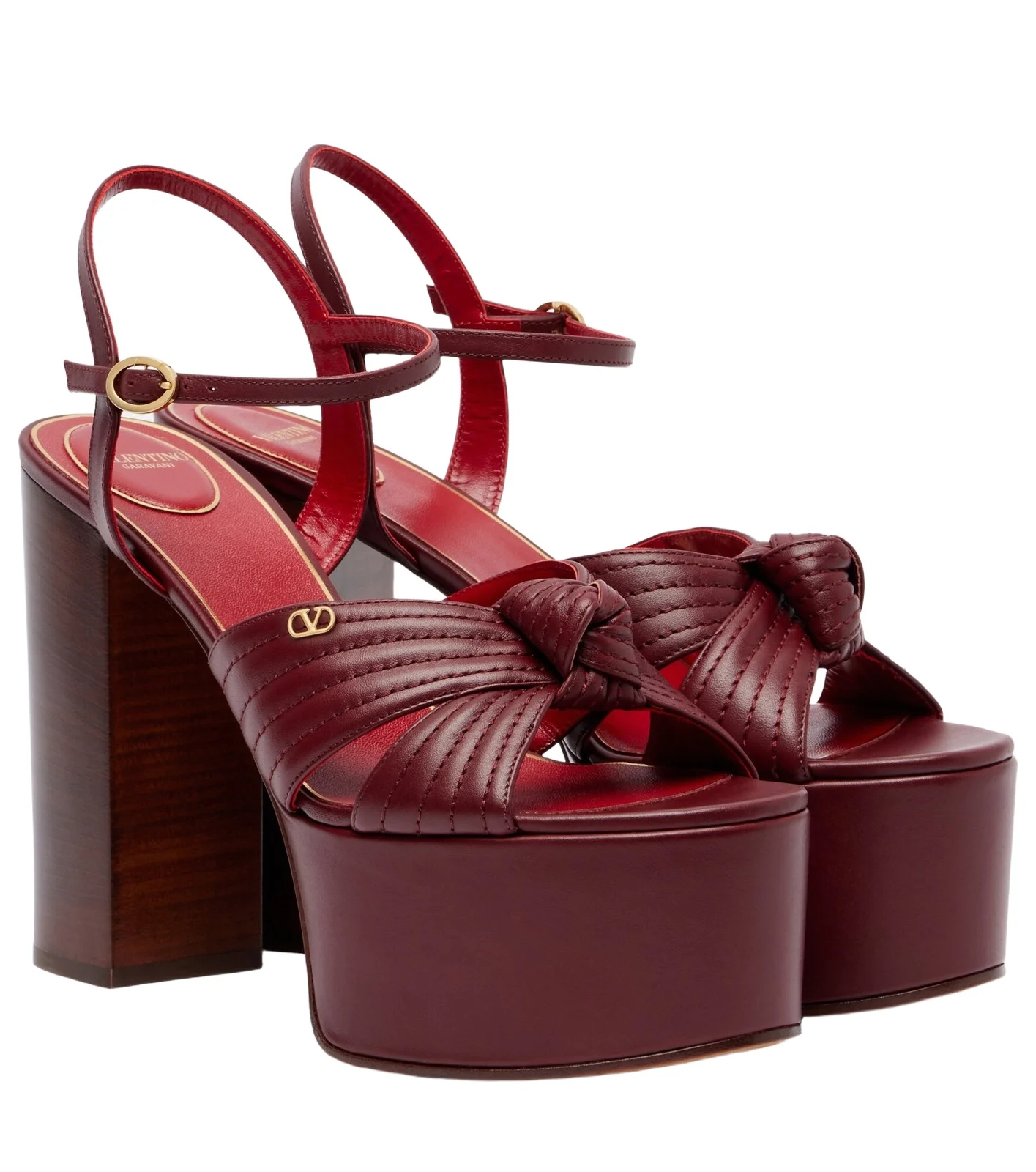 Valentino Garavani Crasher VLogo leather platform sandals