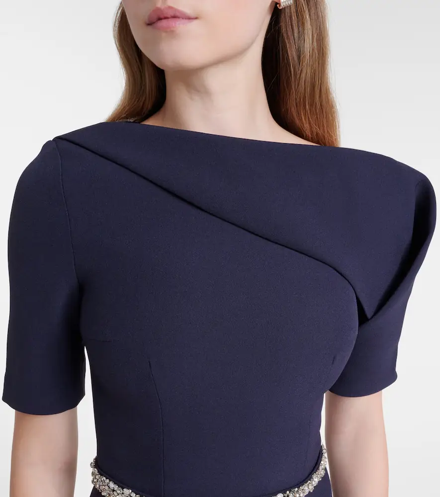 Safiyaa Stephanie embellished draped crêpe gown | Thumbnail 4 Safiyaa Stephanie embellished draped crêpe gown | Thumbnail 4