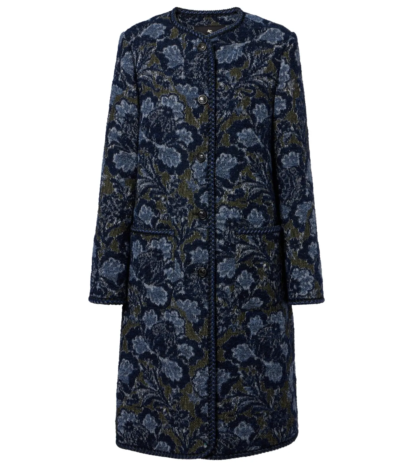 Cotton and wool-blend jacquard coat Cotton and wool-blend jacquard coat