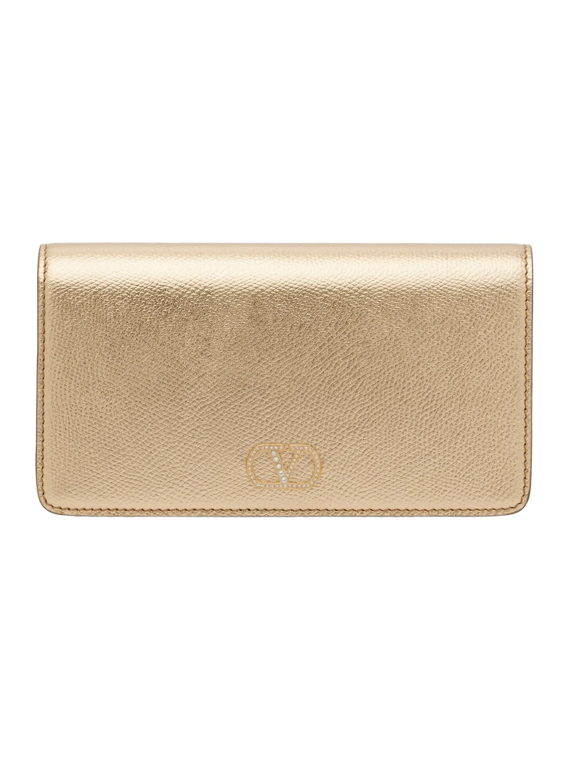 VLogo Mini metallic leather clutch VLogo Mini metallic leather clutch