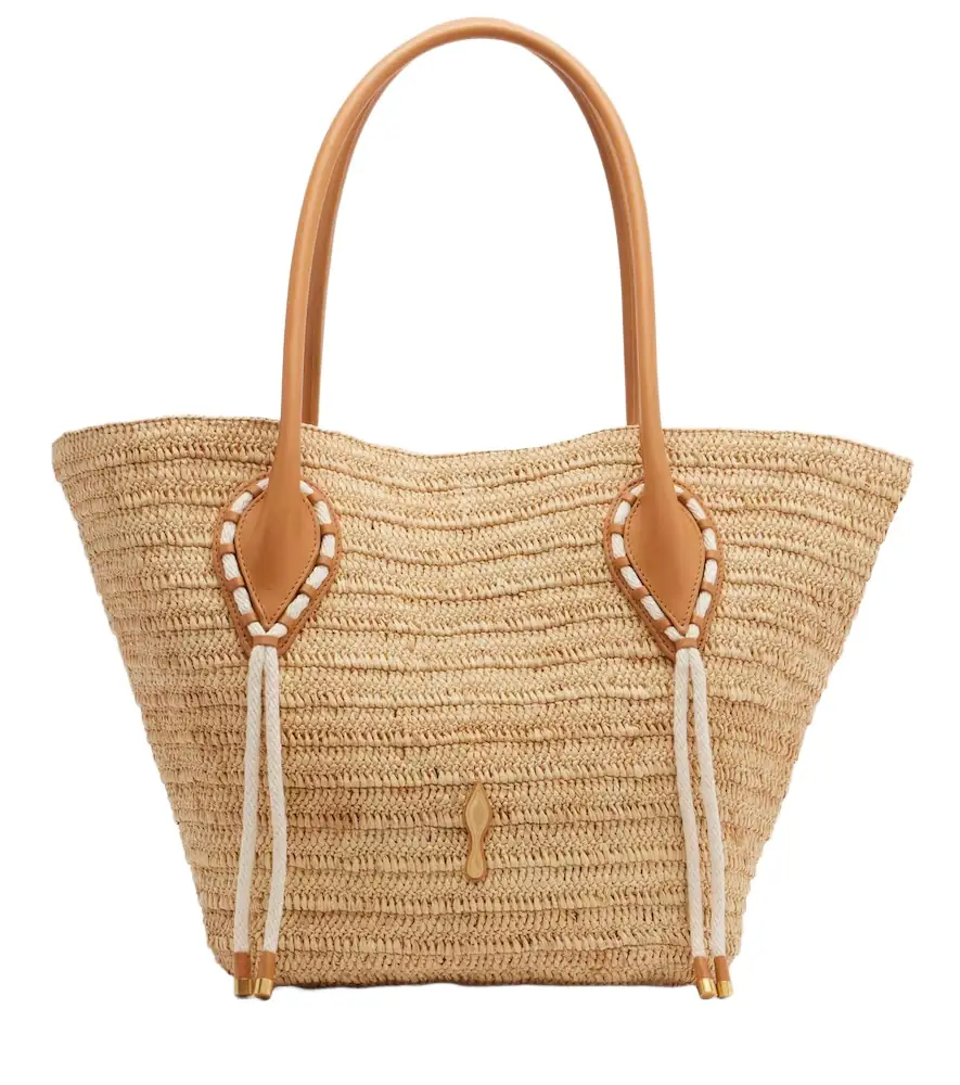 Christian Louboutin Venus raffia tote bag
