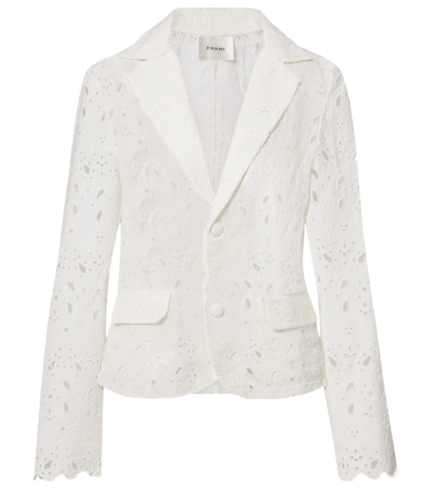 Frame Paisley broderie anglaise cotton blazer