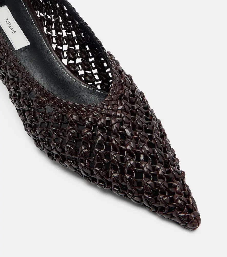 TOTEME Sharp woven leather pumps | Thumbnail 3