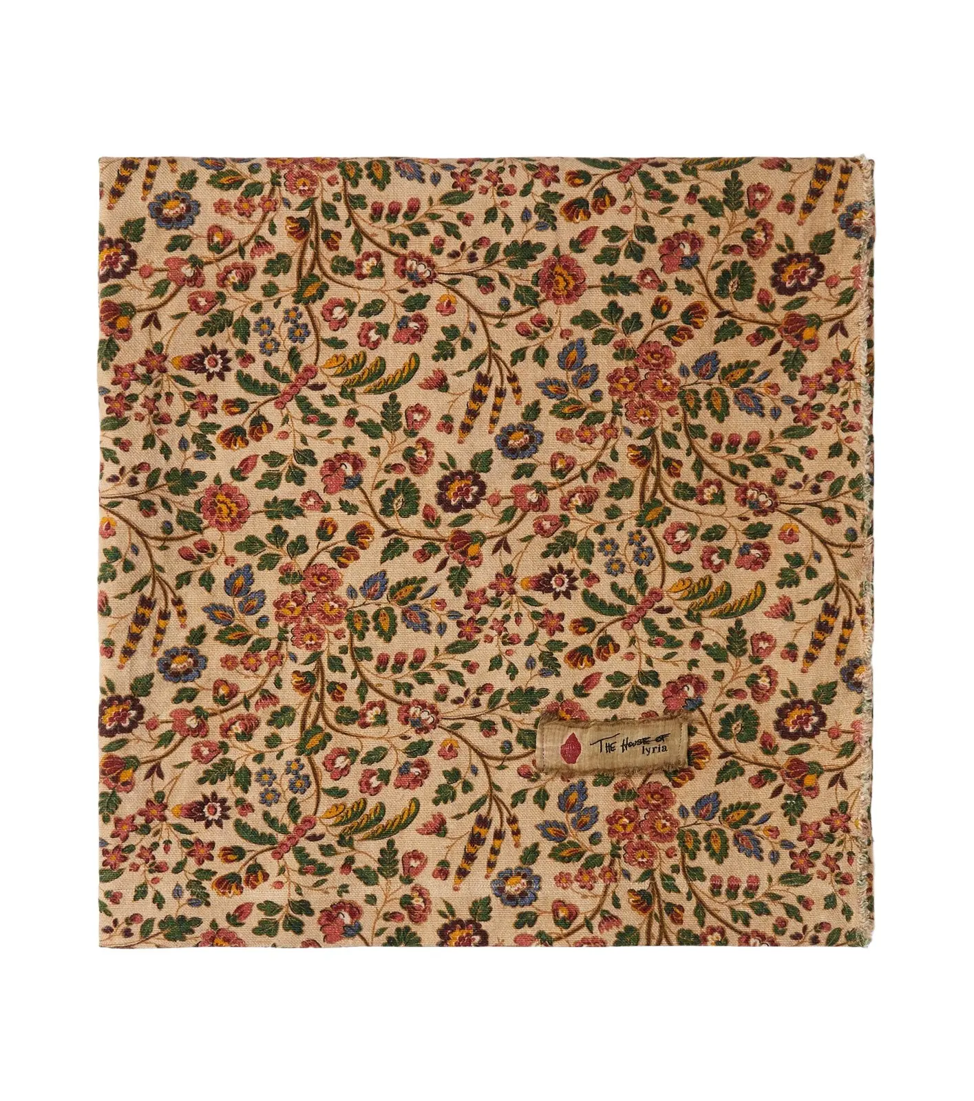 The House of Lyria Neroli floral linen canvas picnic blanket