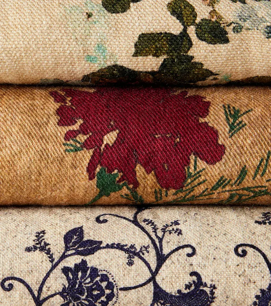 The House of Lyria Firmamento floral linen blanket | Thumbnail 5