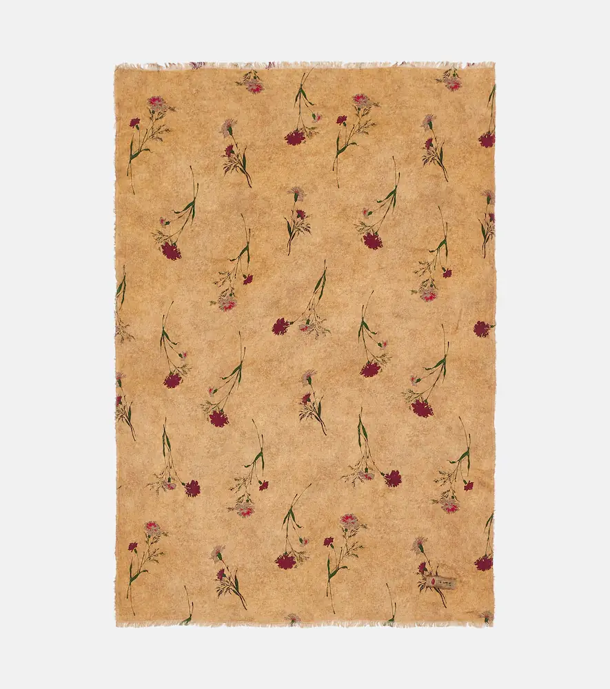 The House of Lyria Firmamento floral linen blanket | Thumbnail 6