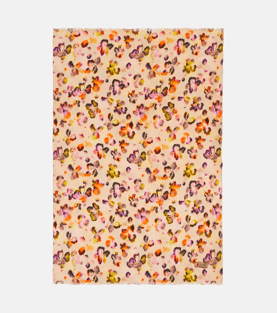 The House of Lyria Firmamento floral linen blanket | Thumbnail 6