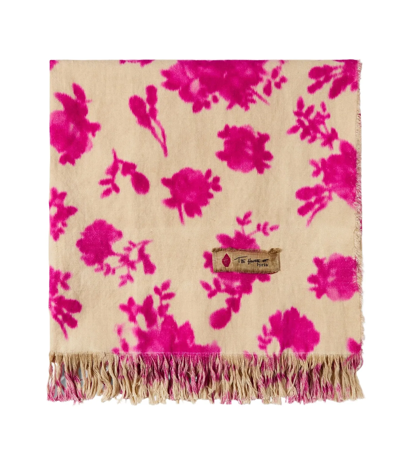 Sharpei floral cotton and linen blanket