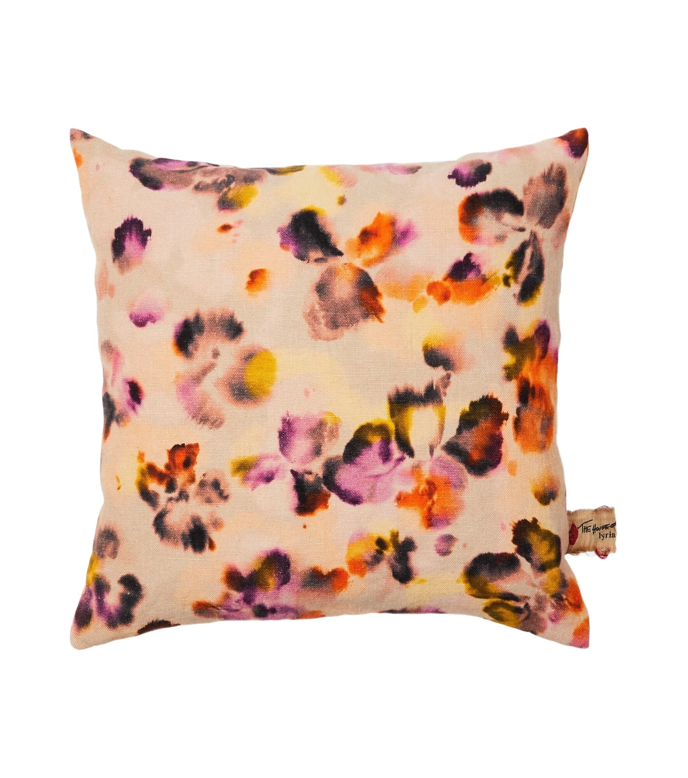 The House of Lyria Amyris printed linen cushion