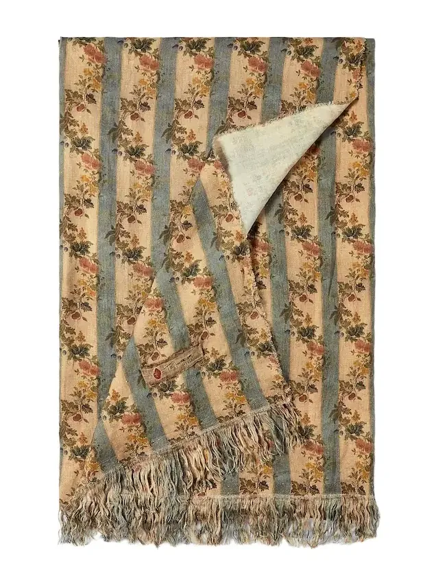 The House of Lyria Tormento floral striped linen tablecloth