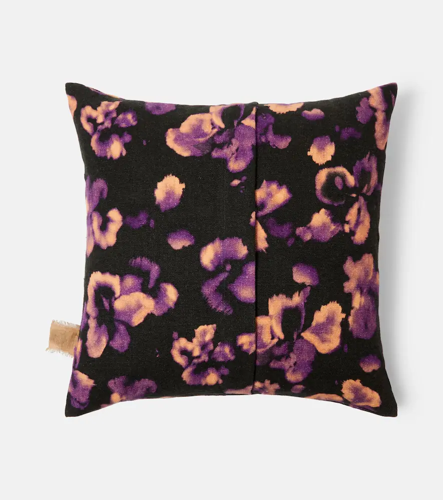 The House of Lyria Yuzu floral linen canvas cushion | Thumbnail 3