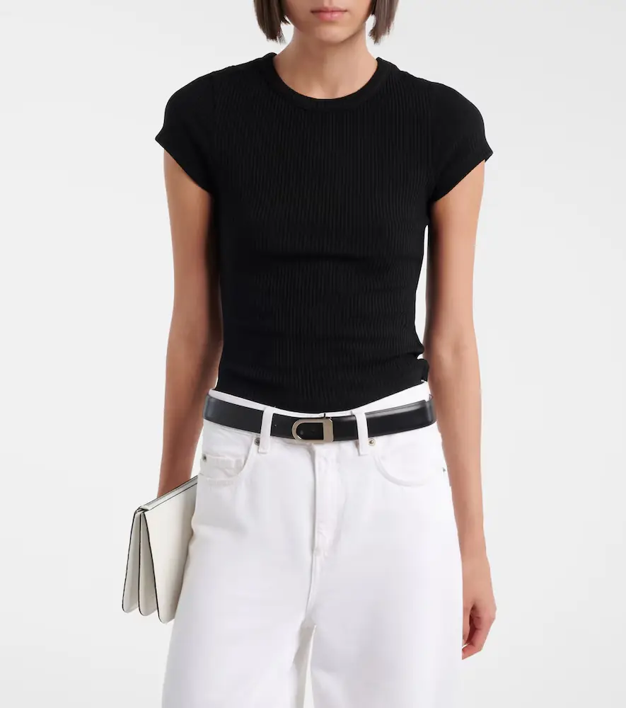 Citizens of Humanity Nello ribbed-knit T-shirt | Thumbnail 4