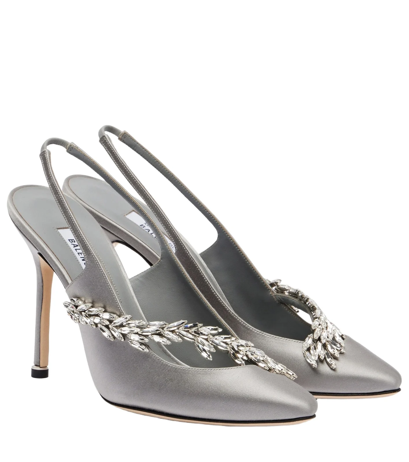x Manolo Blahnik satin slingback pumps