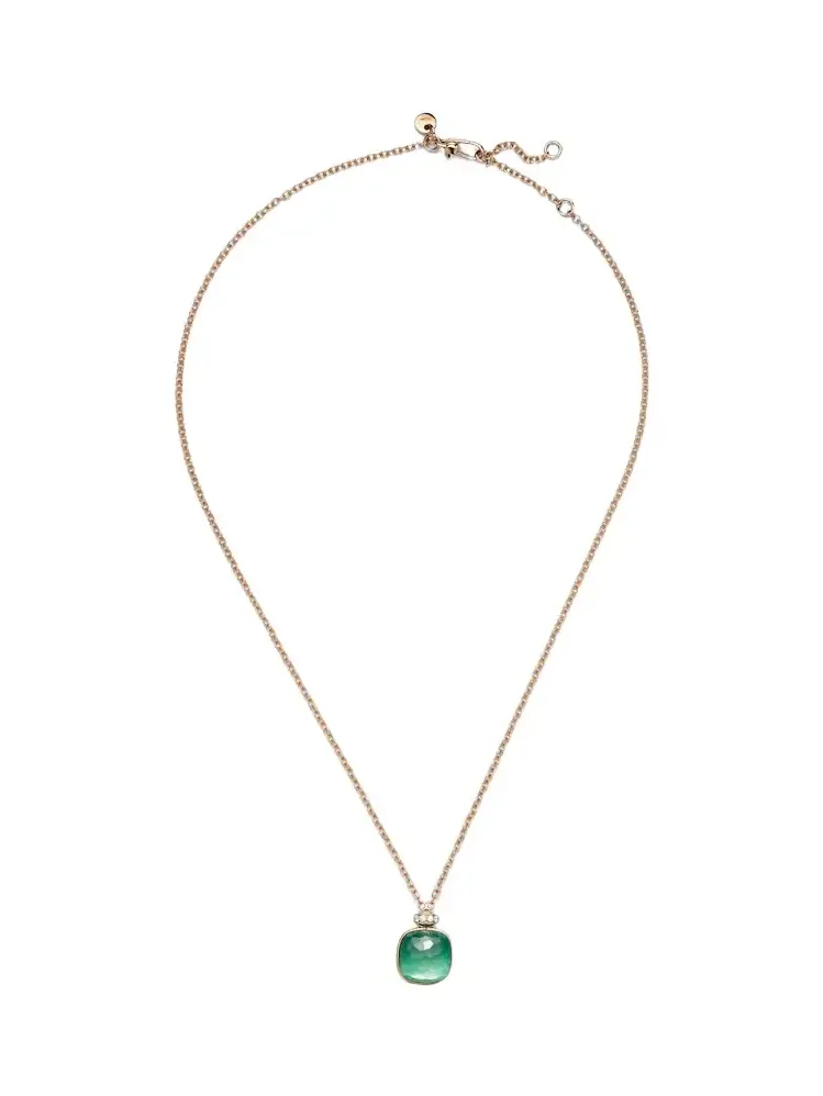 Nudo Classic 18kt rose and white gold necklace with gemstones