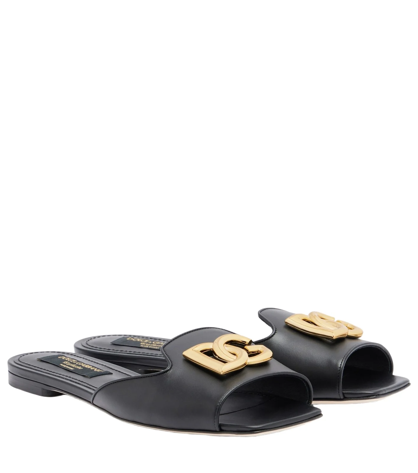 Dolce & Gabbana Abaya DG leather mules