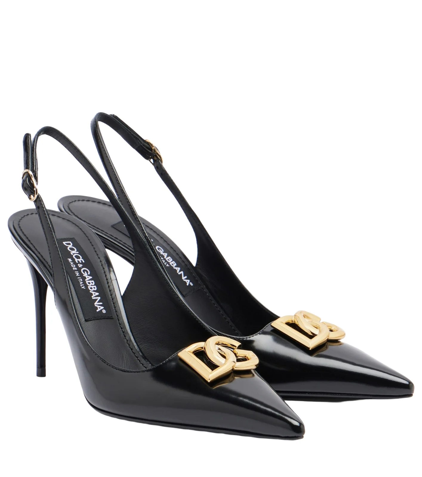 Lollo DG patent leather slingback pumps Lollo DG patent leather slingback pumps