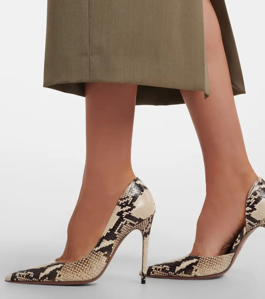 Paris Texas Vera snake-effect leather pumps | Thumbnail 5 Paris Texas Vera snake-effect leather pumps | Thumbnail 5
