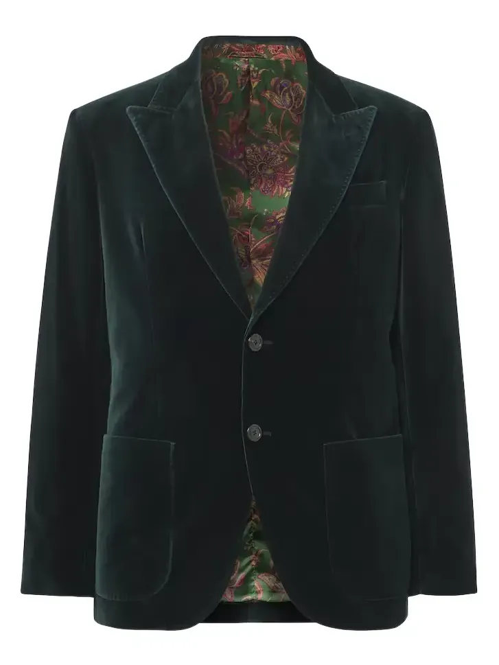 Cotton velvet blazer