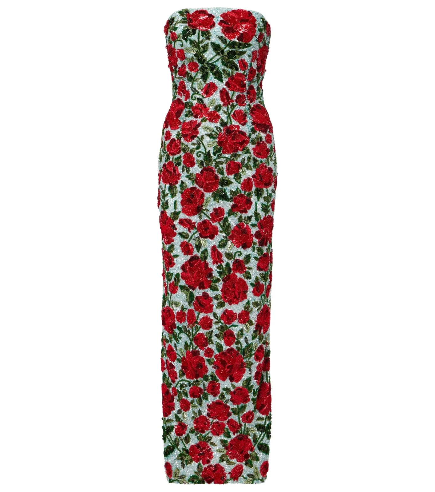 Là Fuori Crimson Rose embellished bustier gown Là Fuori Crimson Rose embellished bustier gown