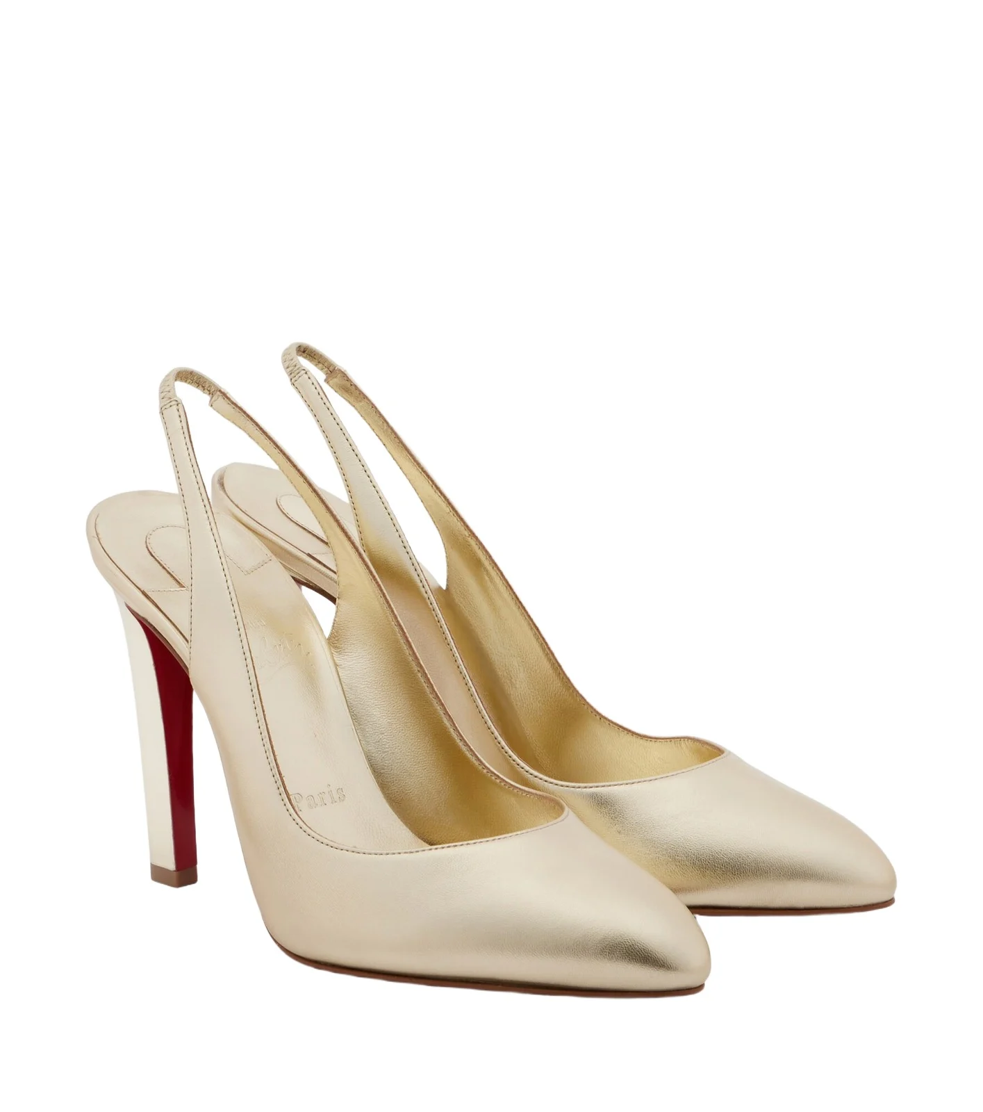 Fannylove metallic leather slingback pumps Fannylove metallic leather slingback pumps
