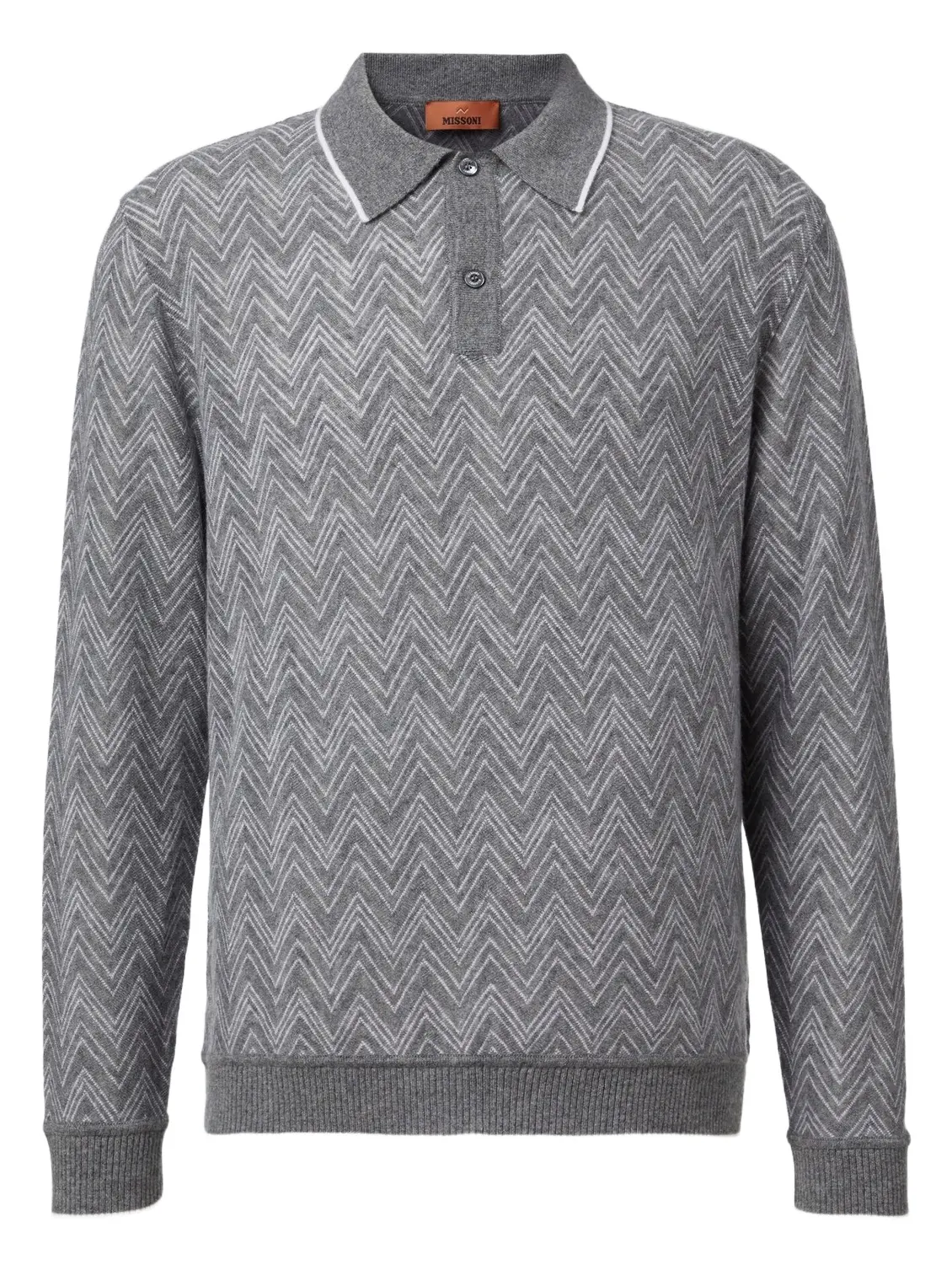 Zigzag cashmere polo sweater Zigzag cashmere polo sweater