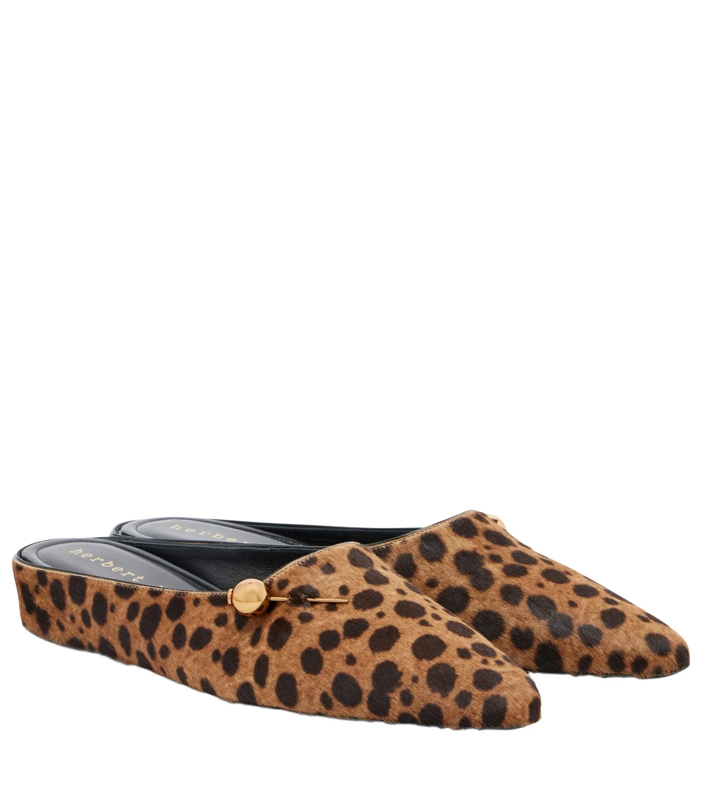 Sleep On It cheetah-print calf hair mules