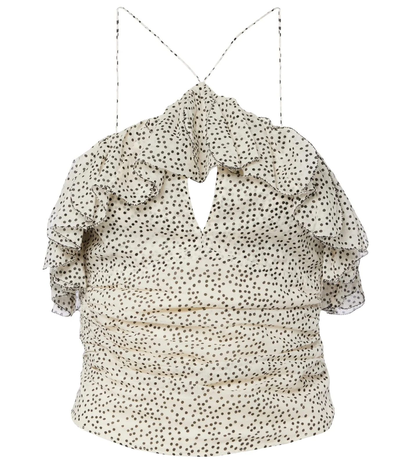 Marant Étoile Djimia halterneck cotton-blend top