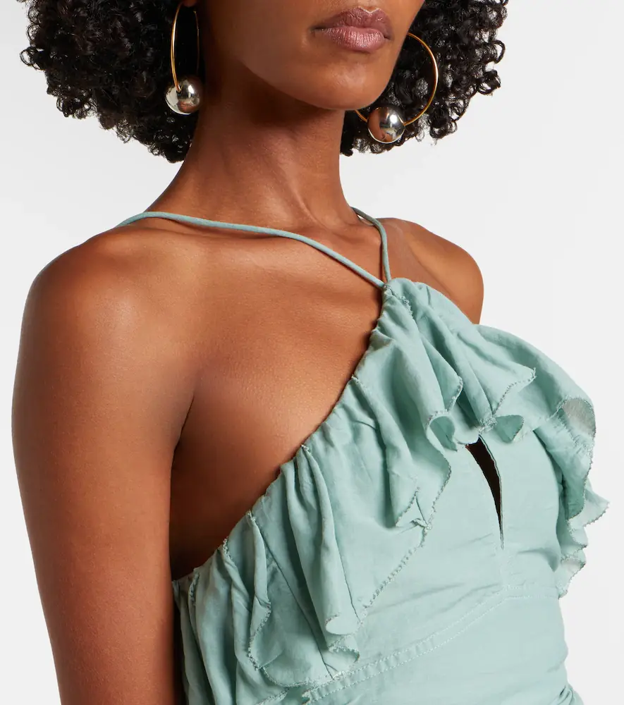 Marant Étoile Djimia halterneck cotton-blend voile top | Thumbnail 5 Marant Étoile Djimia halterneck cotton-blend voile top | Thumbnail 5