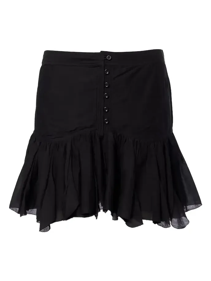 Daneen ruffled cotton-blend miniskirt