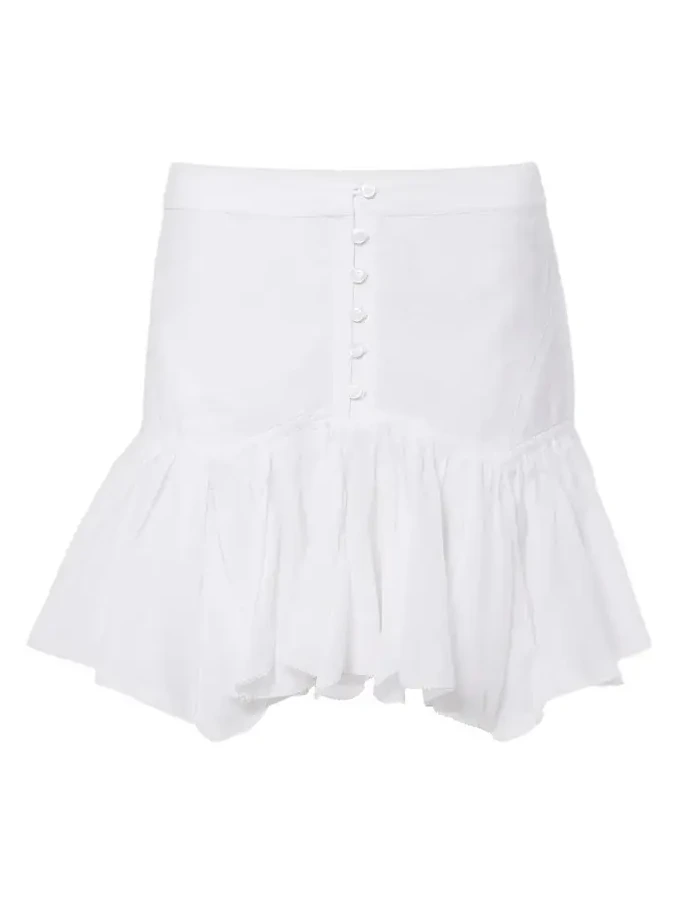 Daneen ruffled cotton-blend miniskirt