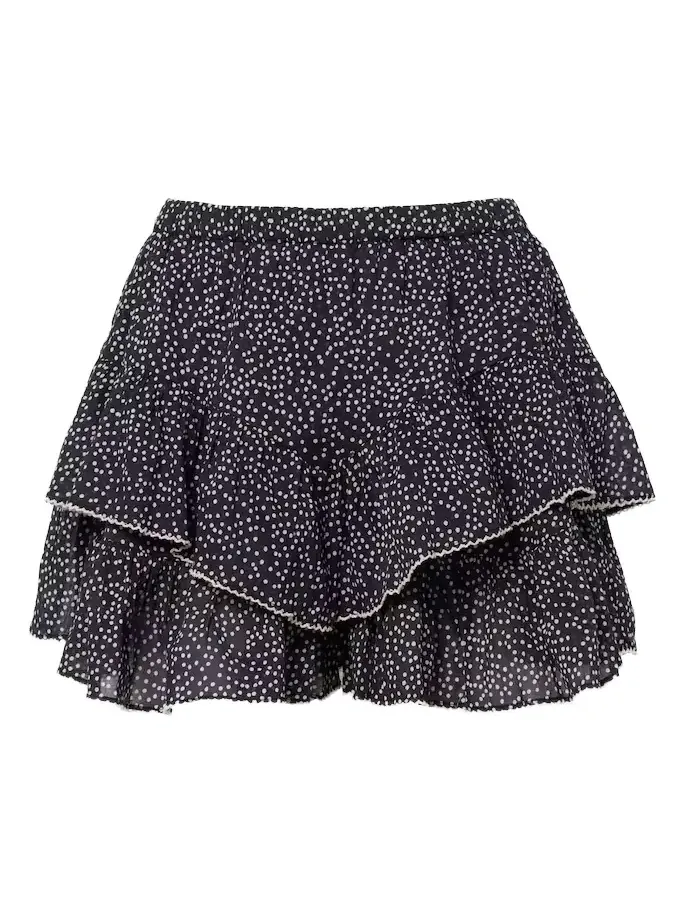 Jocadia polka-dot ruffled cotton shorts Jocadia polka-dot ruffled cotton shorts