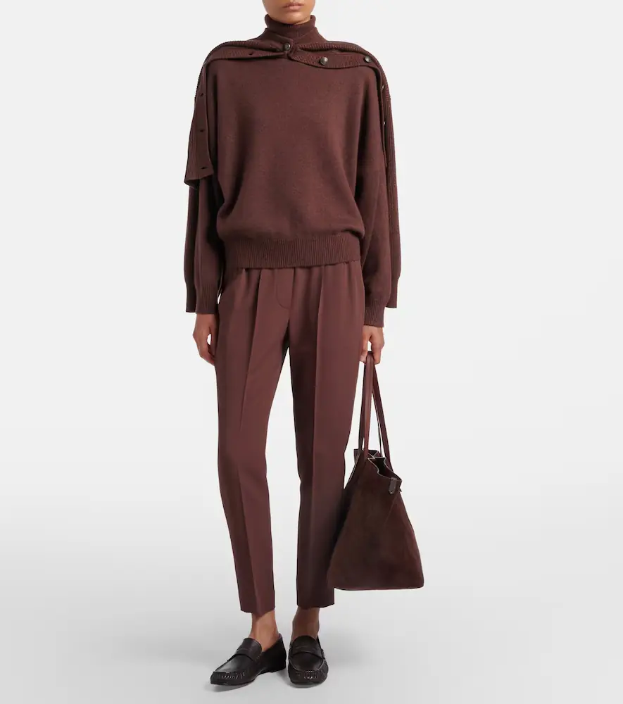 Brunello Cucinelli Crêpe straight pants | Thumbnail 2 Brunello Cucinelli Crêpe straight pants | Thumbnail 2