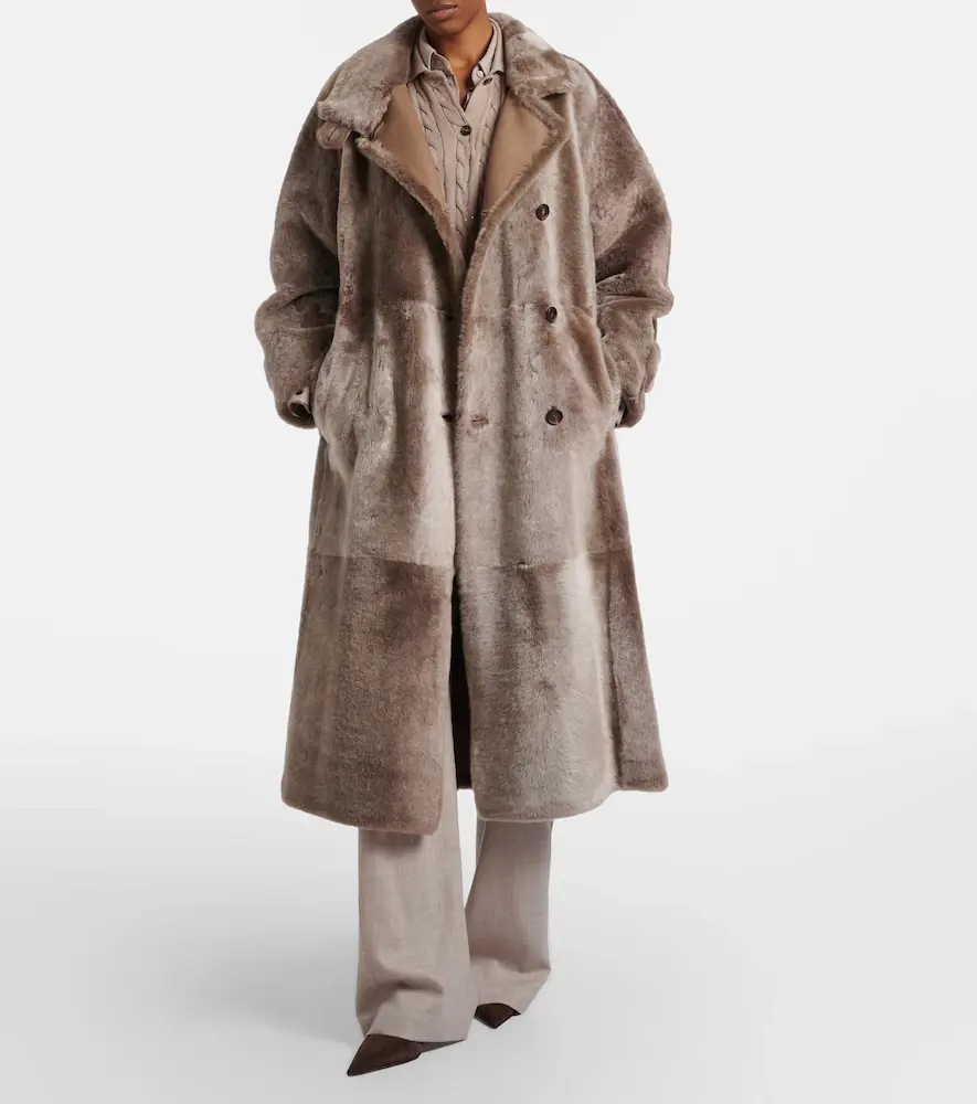 Brunello Cucinelli Monili belted shearling coat | Thumbnail 4 Brunello Cucinelli Monili belted shearling coat | Thumbnail 4