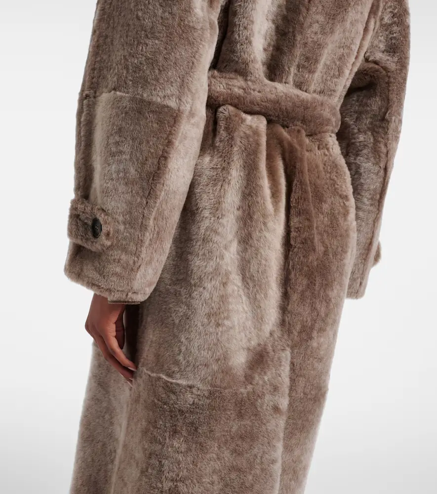 Brunello Cucinelli Monili belted shearling coat | Thumbnail 5 Brunello Cucinelli Monili belted shearling coat | Thumbnail 5