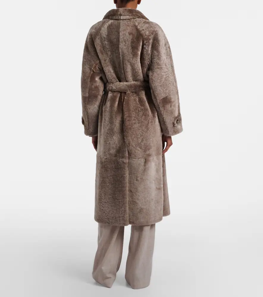 Brunello Cucinelli Monili belted shearling coat | Thumbnail 6 Brunello Cucinelli Monili belted shearling coat | Thumbnail 6