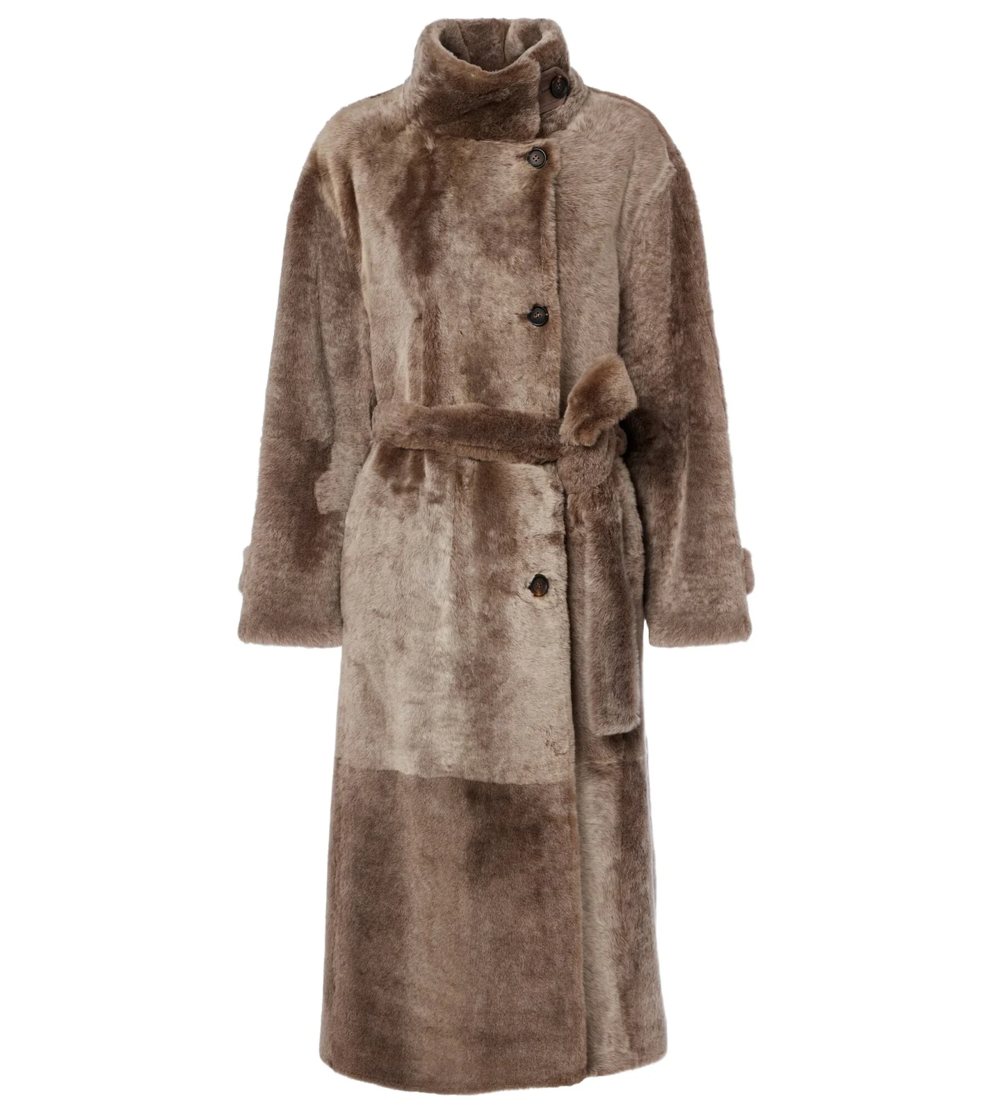 Brunello Cucinelli Monili belted shearling coat