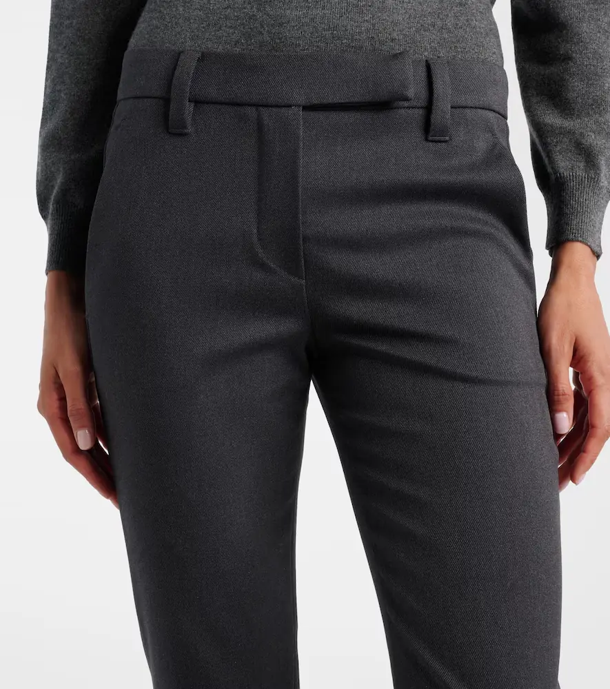Brunello Cucinelli Cotton-blend slim pants | Thumbnail 2 Brunello Cucinelli Cotton-blend slim pants | Thumbnail 2