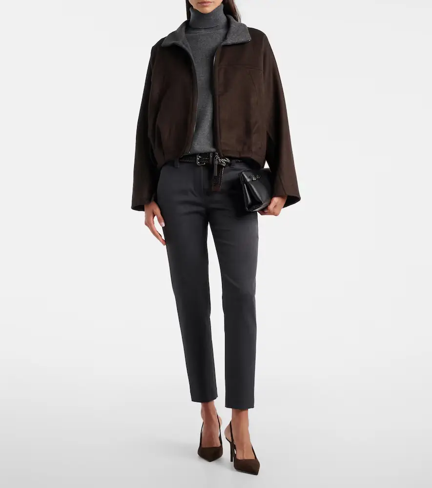 Brunello Cucinelli Cotton-blend slim pants | Thumbnail 4 Brunello Cucinelli Cotton-blend slim pants | Thumbnail 4