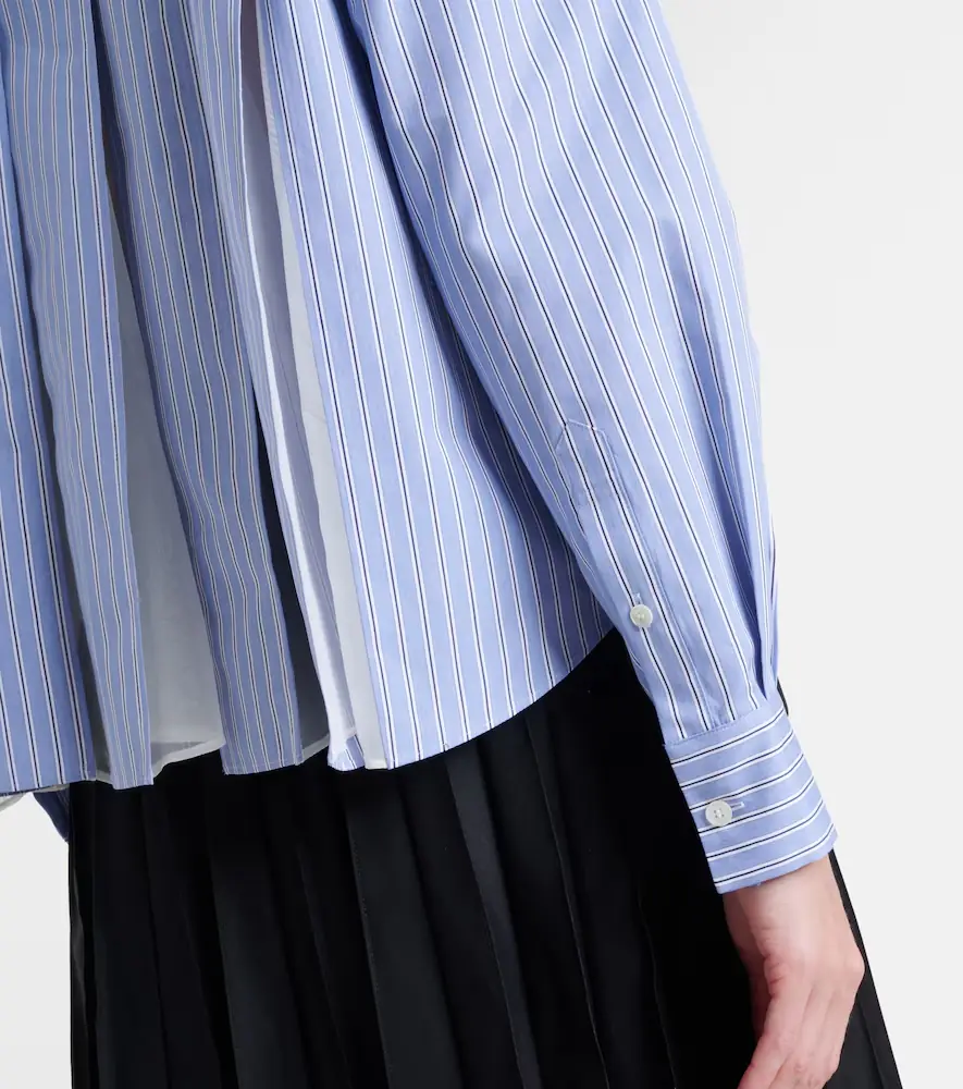 Sacai Striped cotton-blend poplin shirt | Thumbnail 2