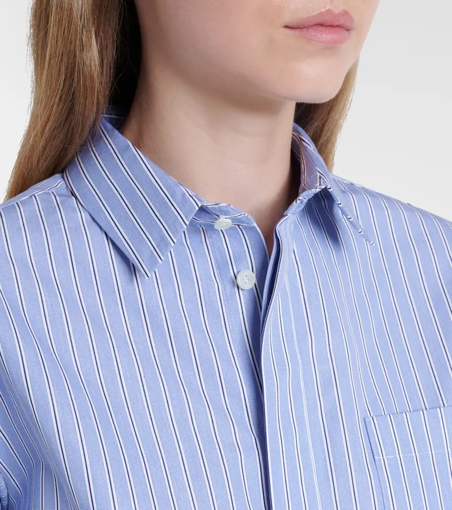 Sacai Striped cotton-blend poplin shirt | Thumbnail 4