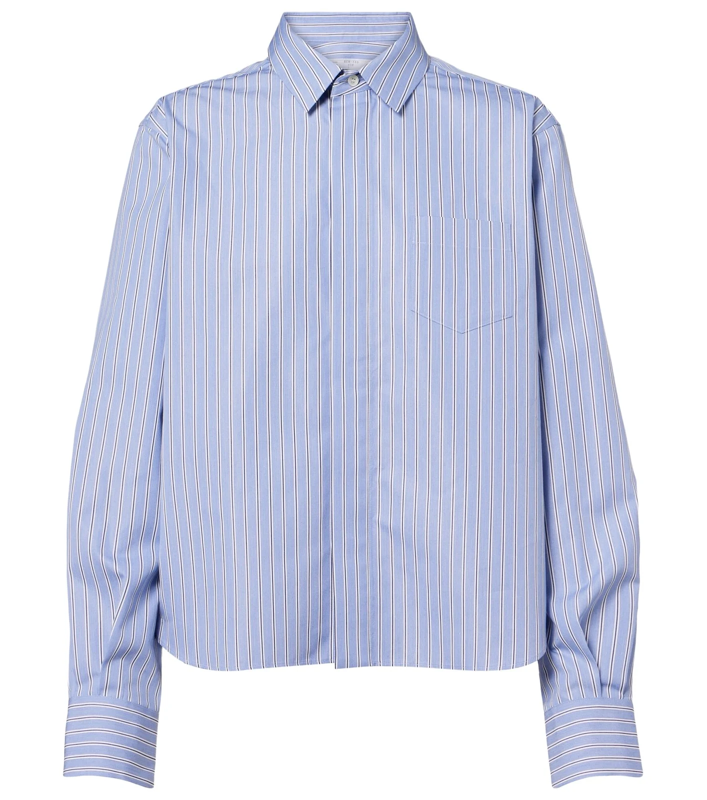 Striped cotton-blend poplin shirt Striped cotton-blend poplin shirt