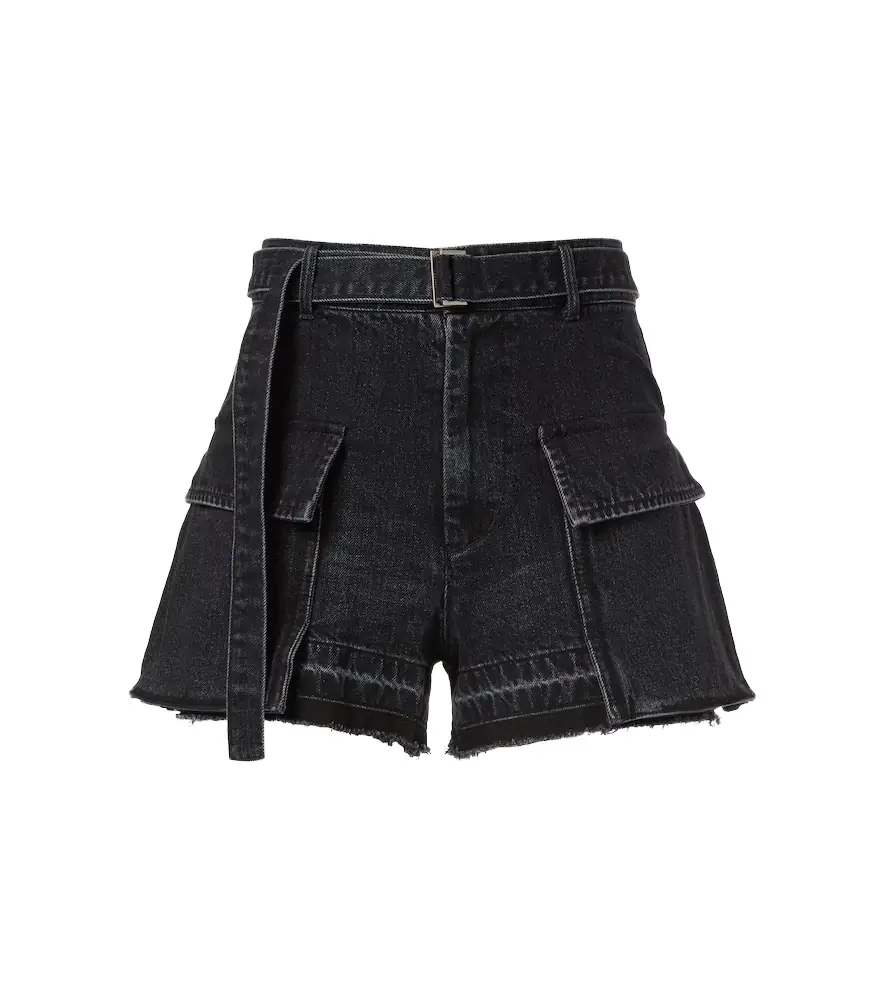 Sacai Belted denim shorts | Image 1 Sacai Belted denim shorts | Image 1