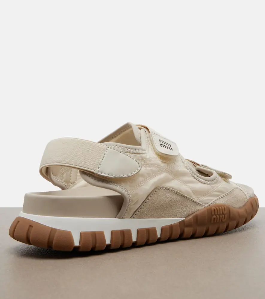 Miu Miu Tyre leather-trimmed sandals | Thumbnail 4