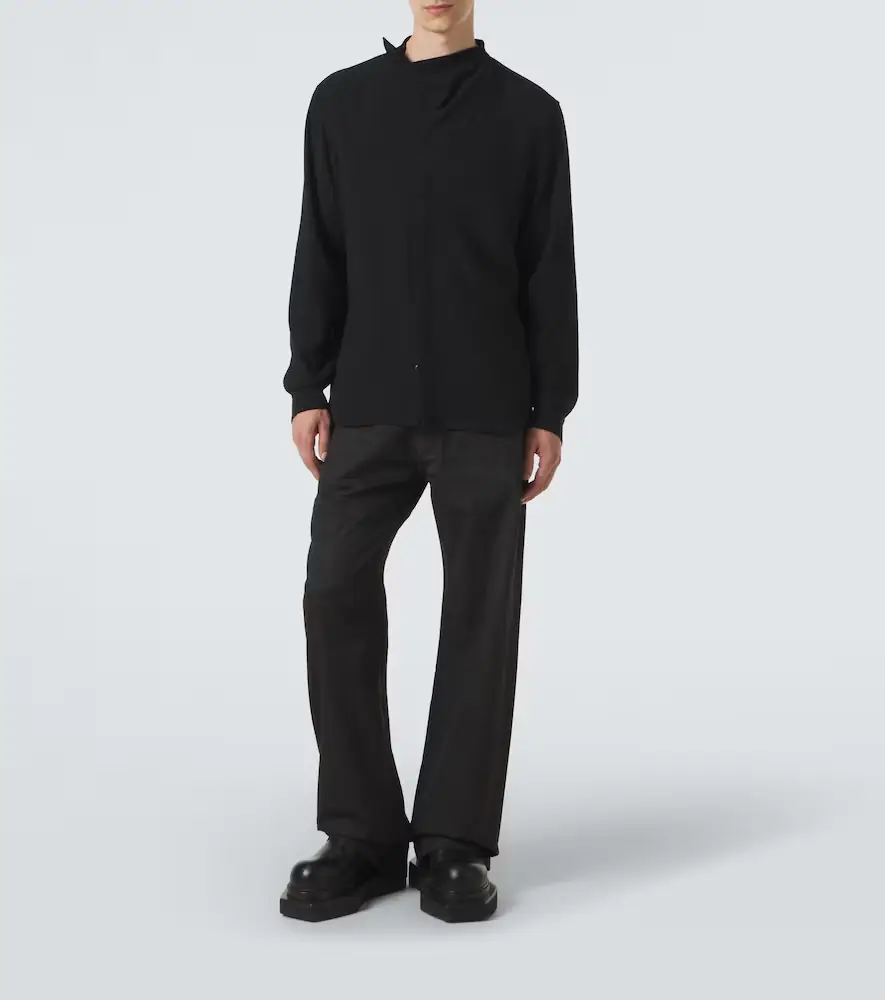 Rick Owens Island draped cady shirt | Thumbnail 6 Rick Owens Island draped cady shirt | Thumbnail 6