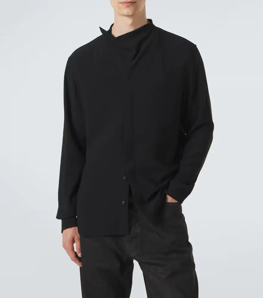Rick Owens Island draped cady shirt | Thumbnail 7 Rick Owens Island draped cady shirt | Thumbnail 7