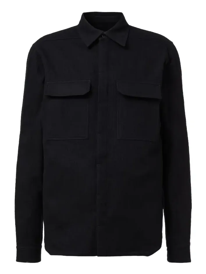 Work cotton and wool flannel shirt